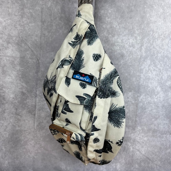 Kavu Bags Rare Kavu Rope Sling Bag Backpack Natural Snow Timber